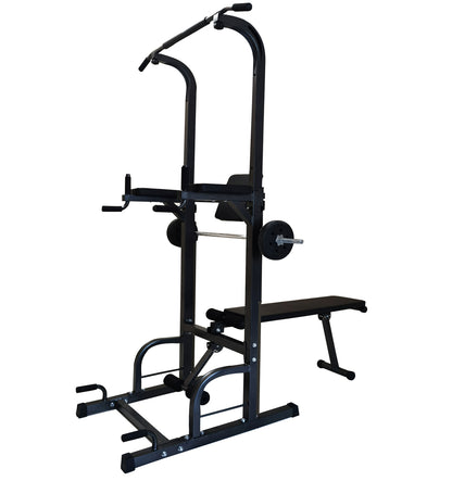 Multifunction Heavy Duty Home Gym Power Tower Dip Bar Stand & Weight Bench