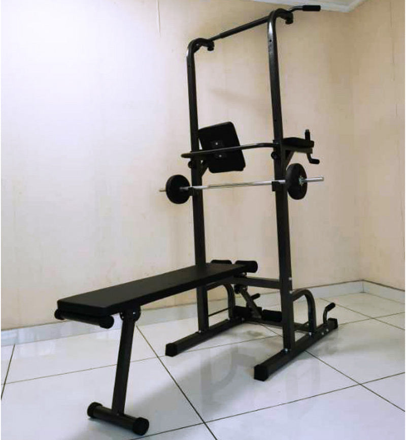 Multifunction Heavy Duty Home Gym Power Tower Dip Bar Stand & Weight Bench