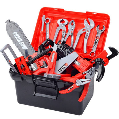 55-Piece Tool Box Play Tools Toy Set Kids Playset with Electric Drill