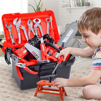 55-Piece Tool Box Play Tools Toy Set Kids Playset with Electric Drill