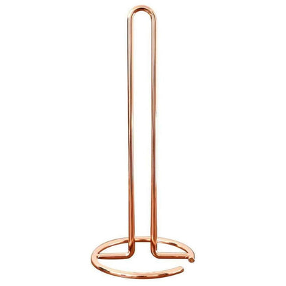 Steel Paper Towel Holder Toilet Paper Stand Kichen Bathroom Tissue Rack Organizer (Rose Gold)