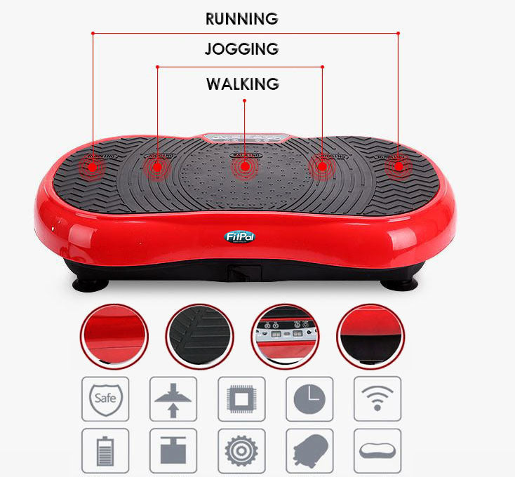 Ultra Slim Whole Body Shaper Vibration Machine (Red)