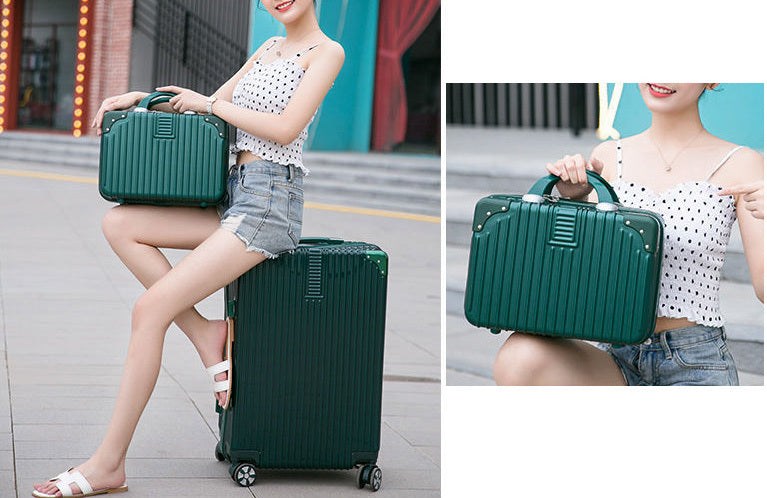 2-Piece Standard Cabin Carry-On Luggage Suitcase Set (Emerald)