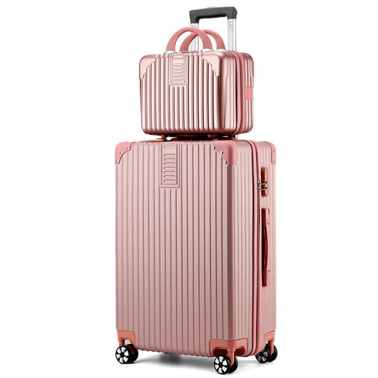 2-Piece Standard Cabin Carry-On Luggage Suitcase Set (Rose Gold)