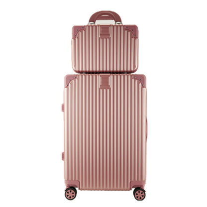 2-Piece Standard Cabin Carry-On Luggage Suitcase Set (Rose Gold)