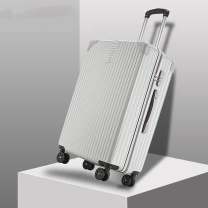 2-Piece Standard Cabin Carry-On Luggage Suitcase Set (Silver)