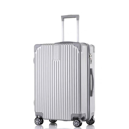 2-Piece Standard Cabin Carry-On Luggage Suitcase Set (Silver)