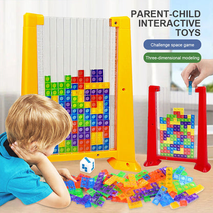 3D Tetris Puzzle Board Game Toy Set