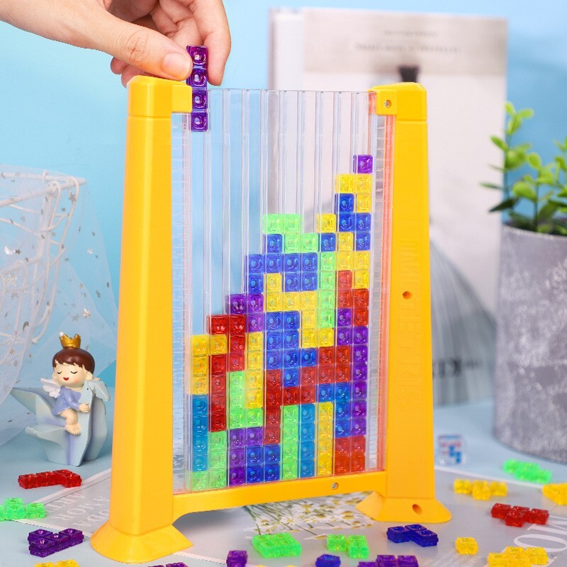 3D Tetris Puzzle Board Game Toy Set