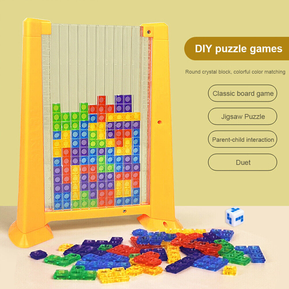 3D Tetris Puzzle Board Game Toy Set