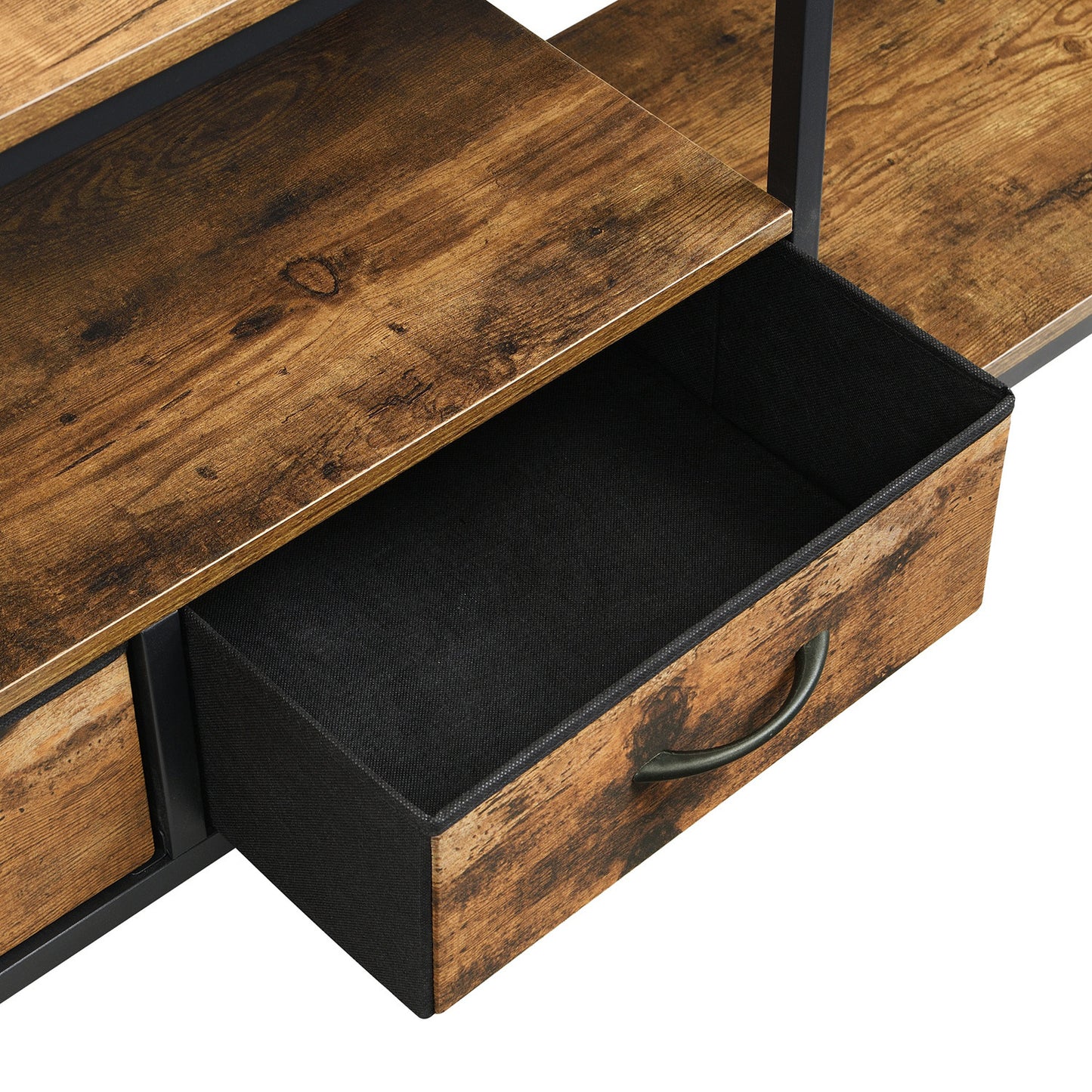 Industrial TV Cabinet Entertainment Unit with Drawers & Storage