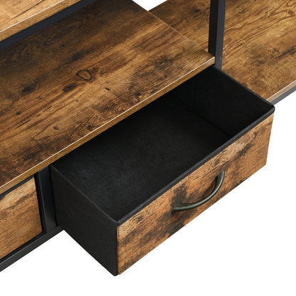 Industrial TV Cabinet Entertainment Unit with Drawers & Storage