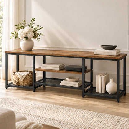 2-Piece Soho Rustic TV Cabinet & Coffee Table Living Room Set