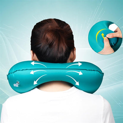 Automatic Inflatable U-Shape Travel Cushion Neck Support Pillow