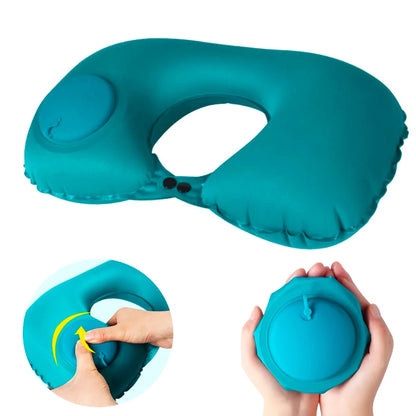 Automatic Inflatable U-Shape Travel Cushion Neck Support Pillow