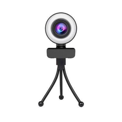 1080p Webcam with Adjustable Ring Light