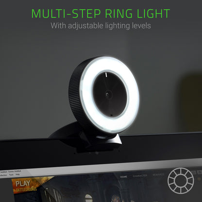 1080p Webcam with Adjustable Ring Light