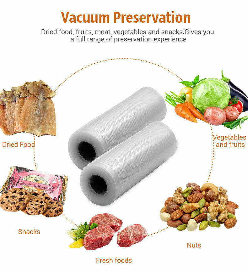 5m Vacuum Sealer Bags Food Storage Saver Seal Bag Roll (15 x 500cm)