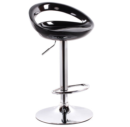 2 x Envy High Gloss Designer Bar Stools (BLACK - Set of 2)