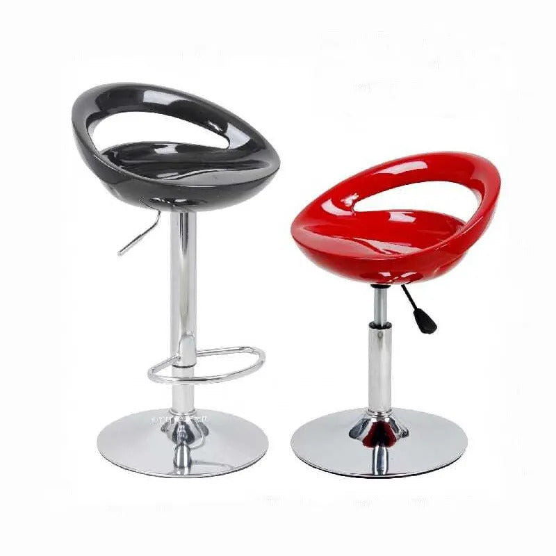 2 x Envy High Gloss Designer Bar Stools (BLACK - Set of 2)