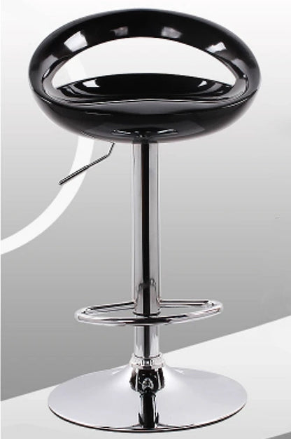 2 x Envy High Gloss Designer Bar Stools (BLACK - Set of 2)