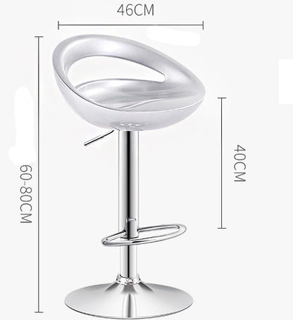 2 x Envy High Gloss Designer Bar Stools (WHITE - Set of 2)