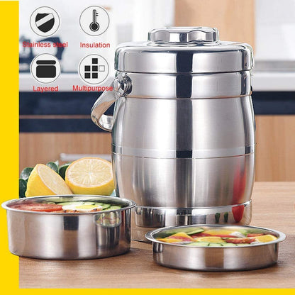 1.6L Stainless Steel Vacuum Insulated Portable Thermos Food Jar Lunchbox Containers