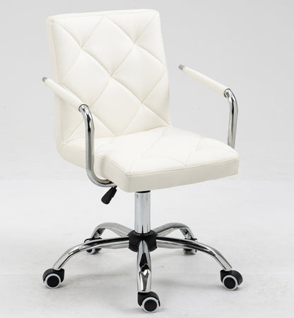 Focus PU Leather Office Chair (White)