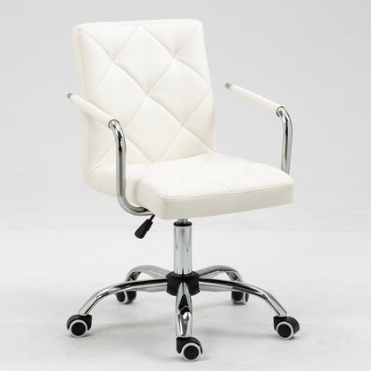 Focus PU Leather Office Chair (White)