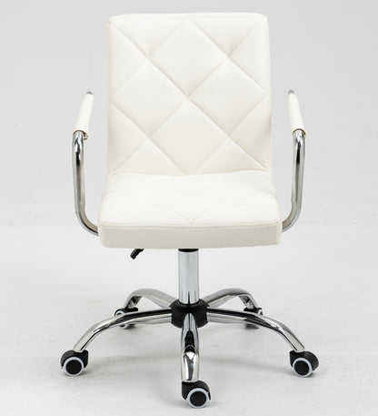 Focus PU Leather Office Chair (White)