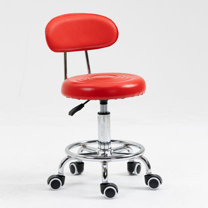 Varossa Multipurpose Essential Office Student Computer Chair Bar Stool (Red)