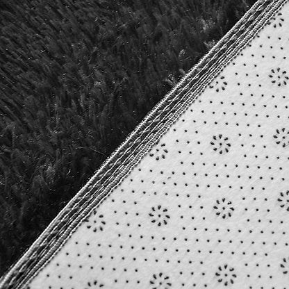 Luxe XL Extra Large Soft Shag Rug Carpet Mat (Black, 300 x 200)