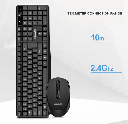 Professional Wireless Full Size Keyboard and Mouse Combo Set