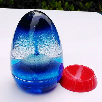 Volcano Eruption Hourglass Timer Liquid Motion Egg Shaped Fidget Desk Toy
