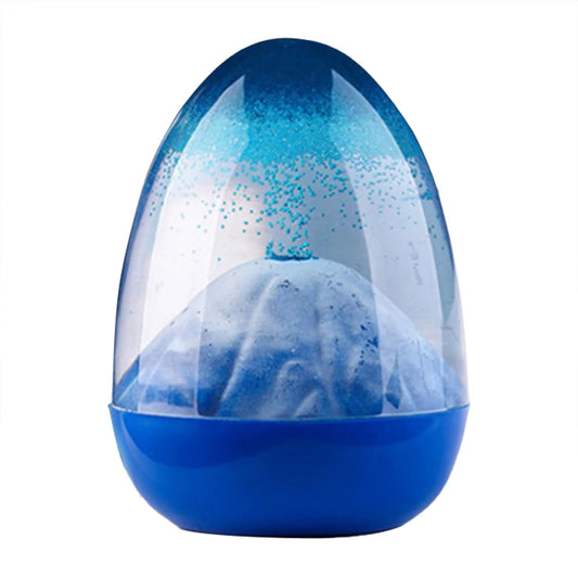 Volcano Eruption Hourglass Timer Liquid Motion Egg Shaped Fidget Desk Toy