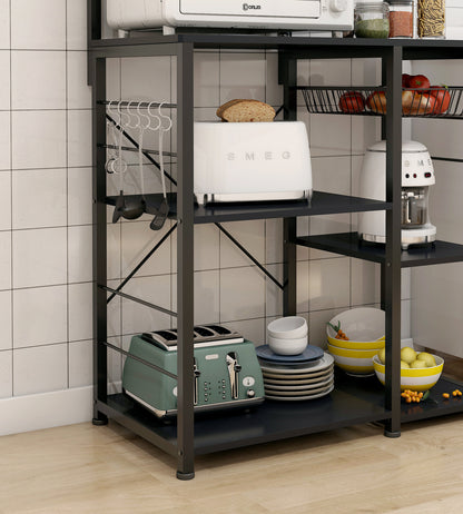 Divine Kitchen Organizer Workbench Storage Shelf (Black)