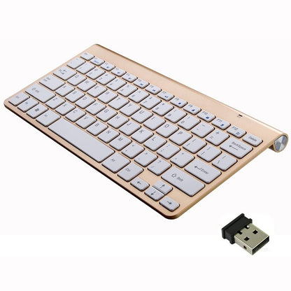 Wireless Keyboard and Mouse Combo Set (Gold)