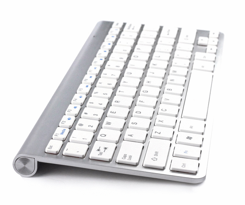 Wireless Keyboard and Mouse Combo Set (Silver)