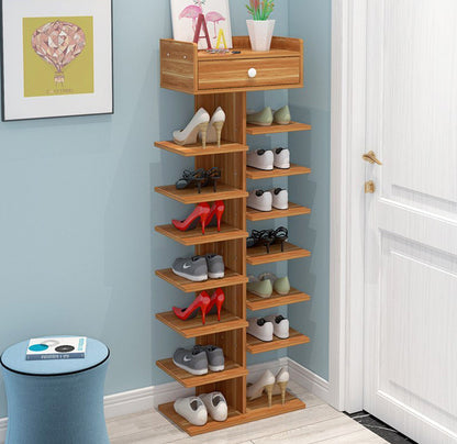 8 Tier Shoe Rack Storage Organizer (Oak)