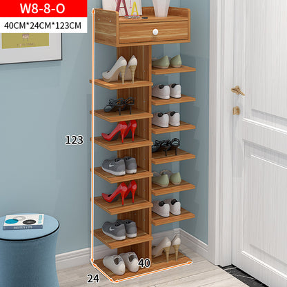 8 Tier Shoe Rack Storage Organizer (Oak)