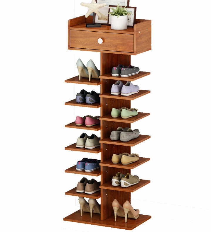 8 Tier Shoe Rack Storage Organizer (Oak)