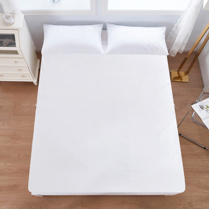 Luxe Comfort Waterproof Fitted Sheet Mattress Protector Cover (White, King)