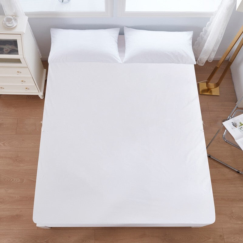 Luxe Comfort Waterproof Fitted Sheet Mattress Protector Cover (White, Queen)