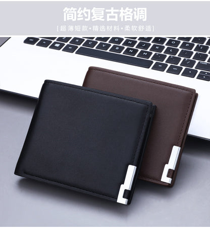 Men's Designer PU Leather Wallet (Black)