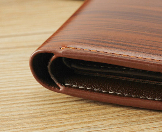 Men's Classic Designer PU Leather Wallet (Tan)