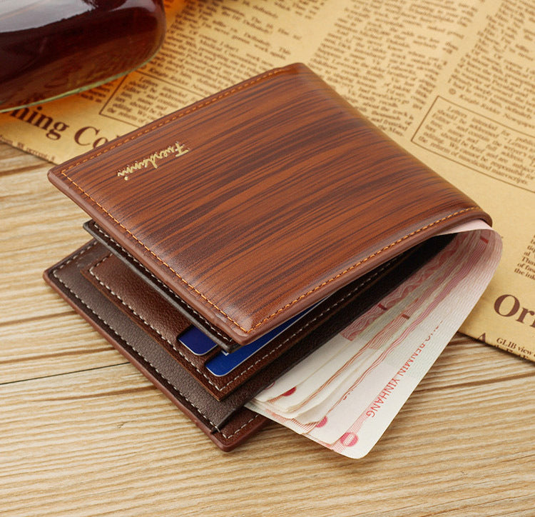 Men's Classic Designer PU Leather Wallet (Tan)