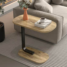 Cogency Rustic Oak Sofa Bed Side Table Laptop Desk Accent Coffee Stand