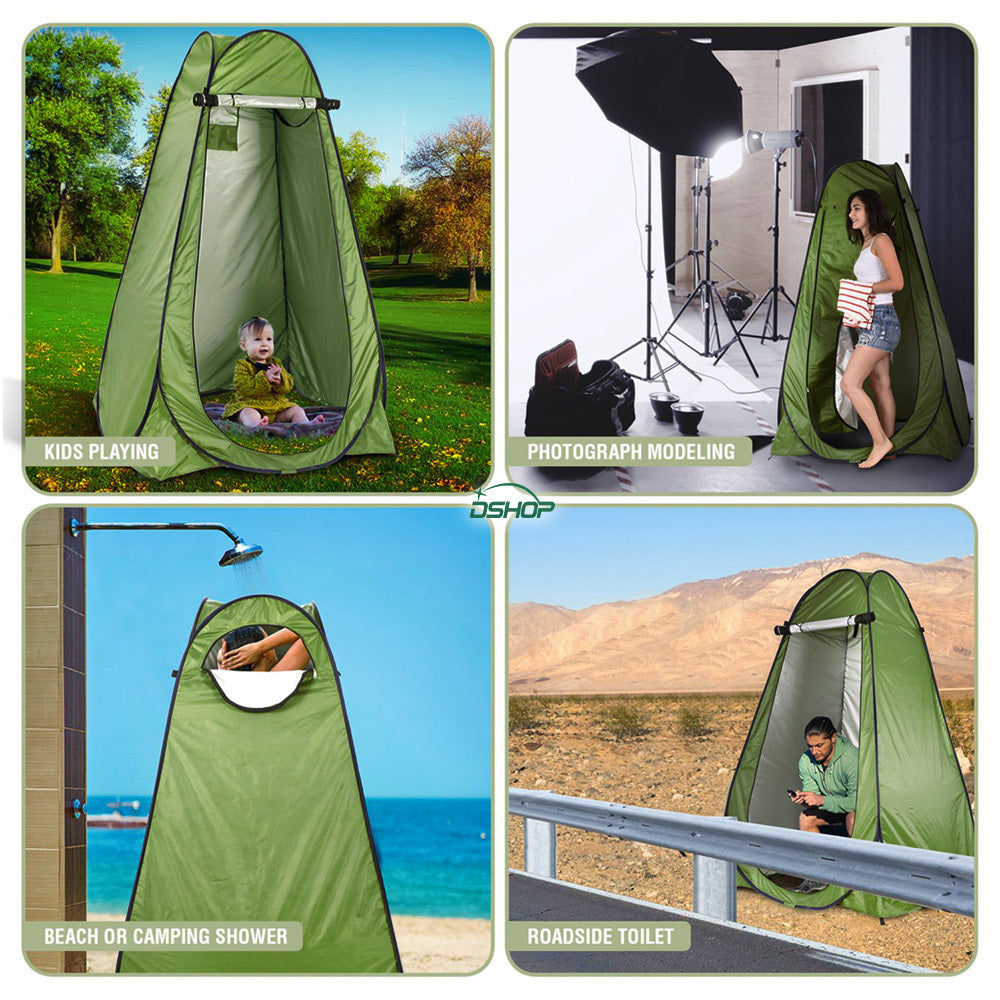 Instant Pop Up Camp Toilet Portable Outdoor Shower Privacy Shelter Tent with Bag