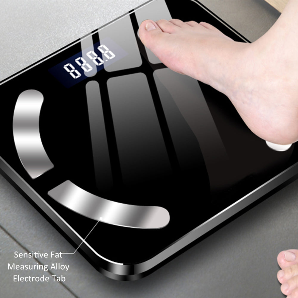 Smart Digital Tempered Glass Body Analysis Bluetooth Bathroom Scale