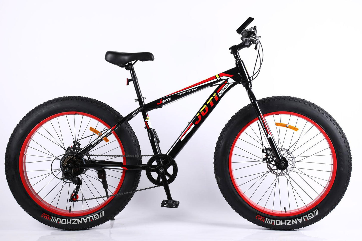 Large Tire Heavy Duty Fat Wheel Mountain Bike (Premium Red & Black Bicycle)